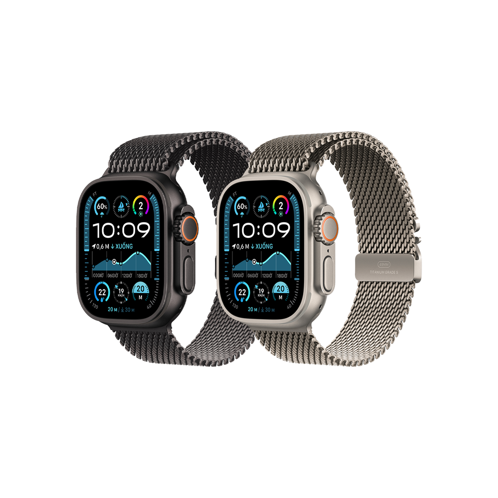 Apple Watch Ultra 2 Size S (Vỏ Titan - Dây Quấn Milan Titan)