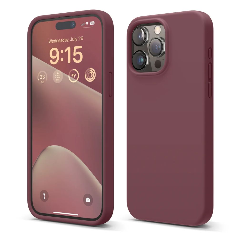 elago Premium Silicone Case iPhone 15 Pro Max (Burgundy)