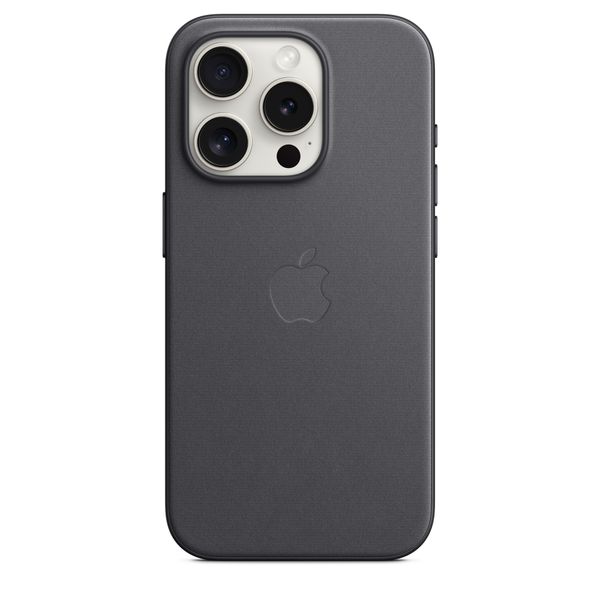 Ốp Lưng Apple Vải Tinh Dệt MagSafe iPhone 15 Pro (Màu Đen)