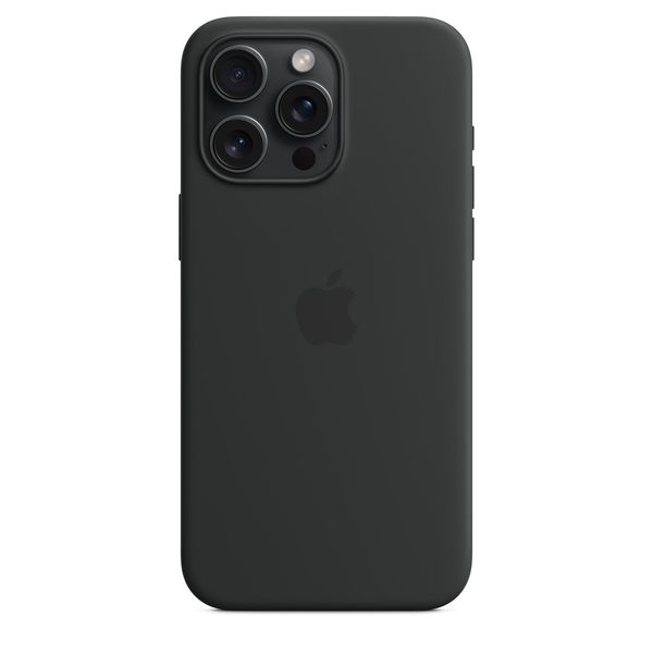 Ốp Lưng Apple Silicon MagSafe iPhone 15 Pro Max (Màu Đen)