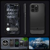 Spigen Rugged Armor MagFit iPhone 15 Pro Max (Matte Black)