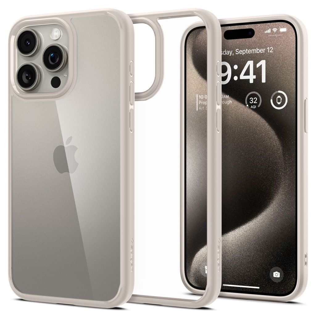 Spigen Ultra Hybrid Case iPhone 15 Pro Max (Natural Titanium)