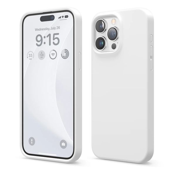 elago Premium Silicone Case iPhone 15 Pro (White)