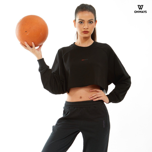 LONG SLEEVES CROPTOP O12045 WOMEN
