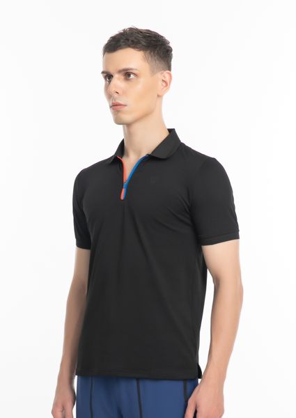 2 COLORS ZIPPED POLO MEN