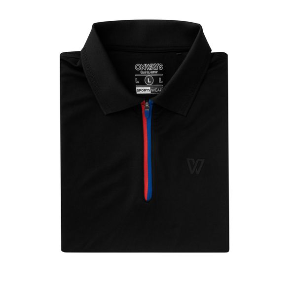 2 COLORS ZIPPED POLO MEN