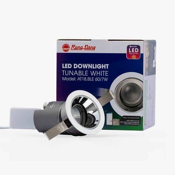 Đèn LED âm trần Downlight Xoay góc AT18.BLE 60/7W Rạng đông