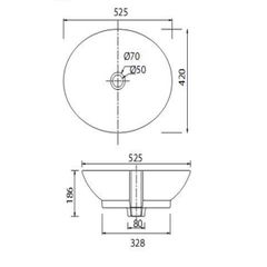 Chậu rửa đặt trên bàn Viglacera BS415