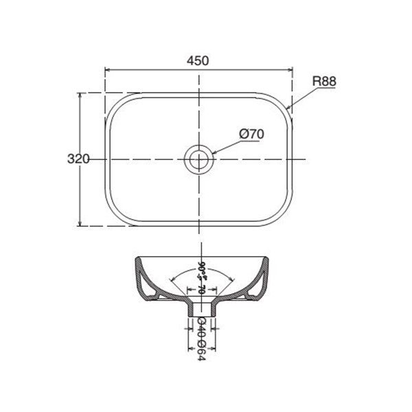 Chậu rửa đặt trên bàn Viglacera V25