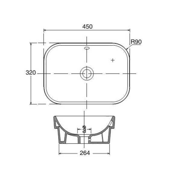 Chậu rửa đặt trên bàn Viglacera V27
