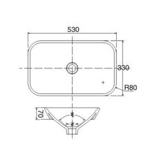 Chậu rửa đặt trên bàn Viglacera V28
