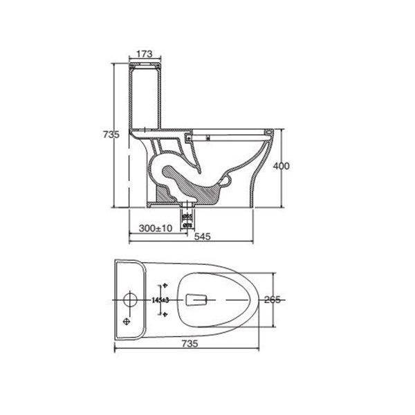 Bàn cầu 1 khối Viglacera V63