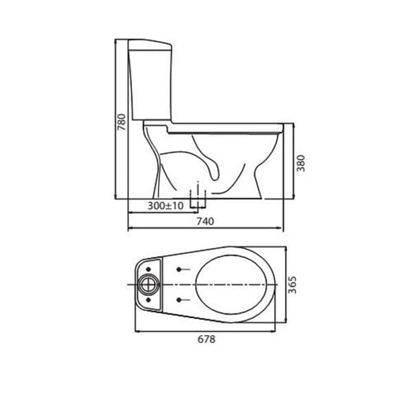 Bàn cầu 2 khối Viglacera VI28