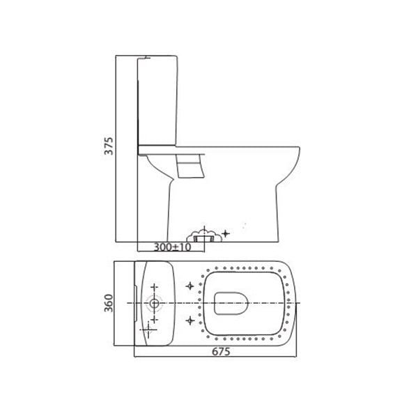 Bàn cầu 2 khối Viglacera VI6