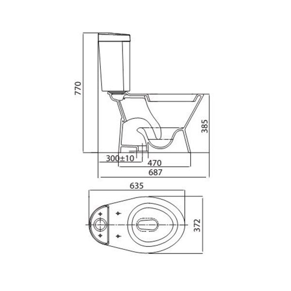 Bàn cầu 2 khối Viglacera VI66