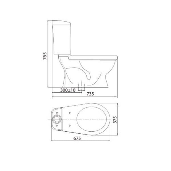 Bàn cầu 2 khối Viglacera VI77