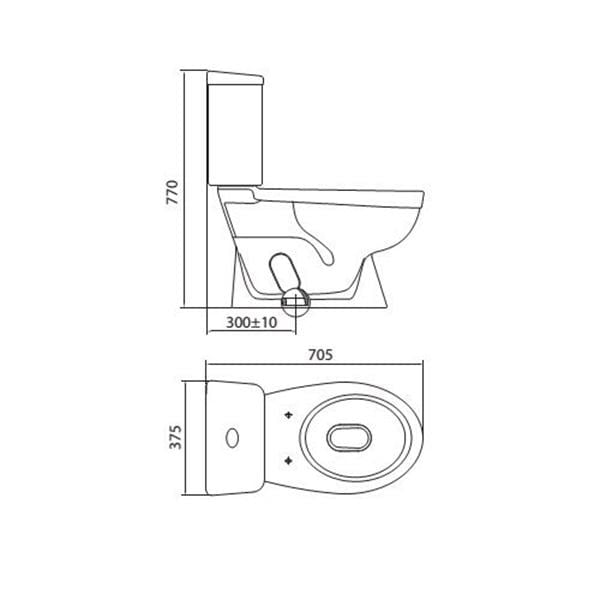 Bàn cầu 2 khối Viglacera VT18M
