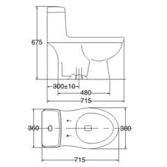 Bàn cầu 1 khối Viglacera BL5M