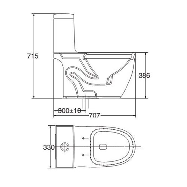 Bàn cầu 1 khối Viglacera V35