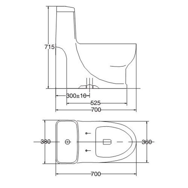 Bàn cầu 1 khối Viglacera V38