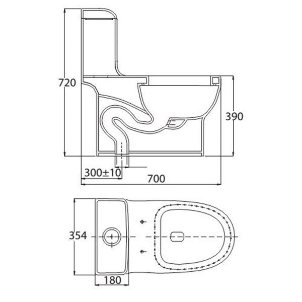 Bàn cầu 1 khối Viglacera V41