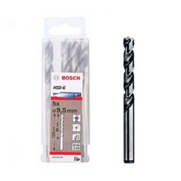 Mũi khoan sắt HSS-G 9.5mm (hộp 5 mũi) Bosch 2608595076
