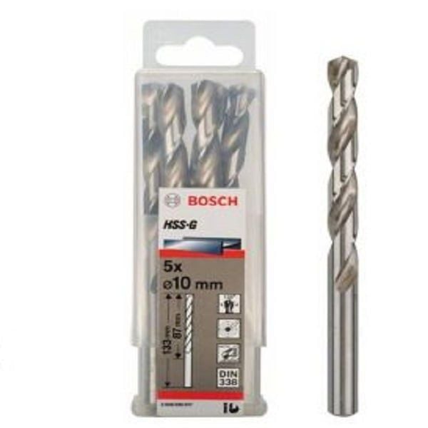 Mũi khoan sắt HSS-G 10.0mm (hộp 5 mũi) Bosch 2608595077