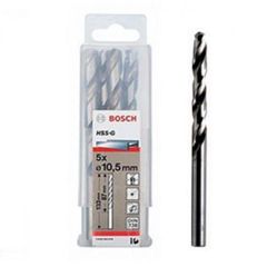 Mũi khoan sắt HSS-G 10.5mm (hộp 5 mũi) Bosch 2608595078