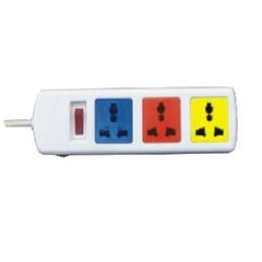 Ổ cắm kéo dài đa năng 2200W - 3300W 10A - 16A 250V~ 3 ổ 1 công tắc trắng LIOA