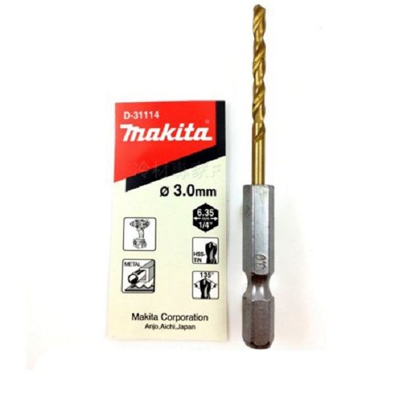 Mũi khoan sắt chuôi lục giác 3x81mm Makita D-31114