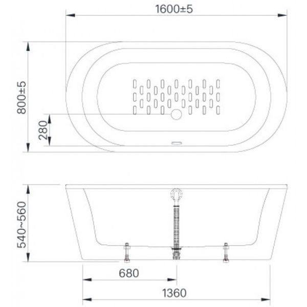Bồn tắm đặt sàn Inax BF-1656V