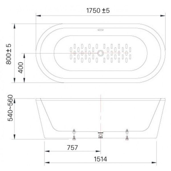 Bồn tắm đặt sàn Inax BF-1757V