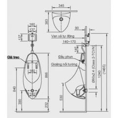 Bồn tiểu nam Inax U-417V