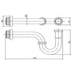 Ống Xả Nước Chữ P Inax A-678P 419mm