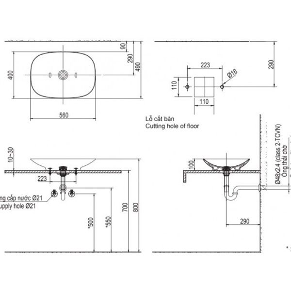 Chậu rửa đặt bàn Inax AL-S620V