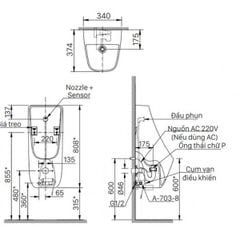 Bồn tiểu nam Inax AU-468IR