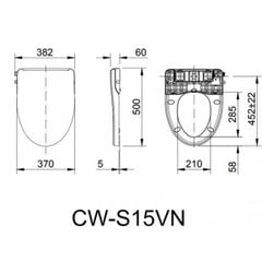 Nắp Shower Toilet INAX CW-S15VN Rửa Cơ