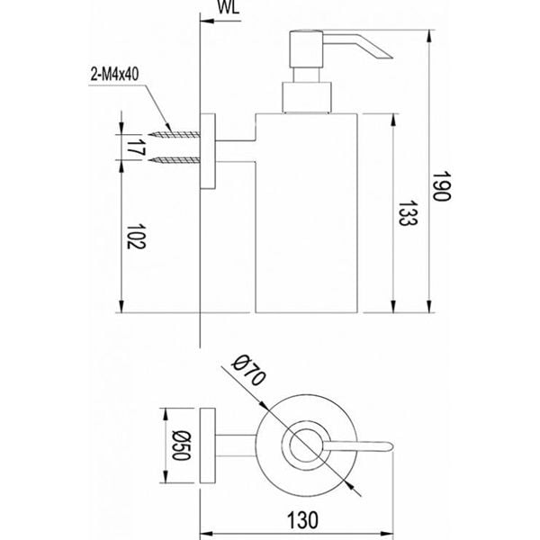 Hộp Xà Phòng Nước Inax KFV-25AY Treo Tường
