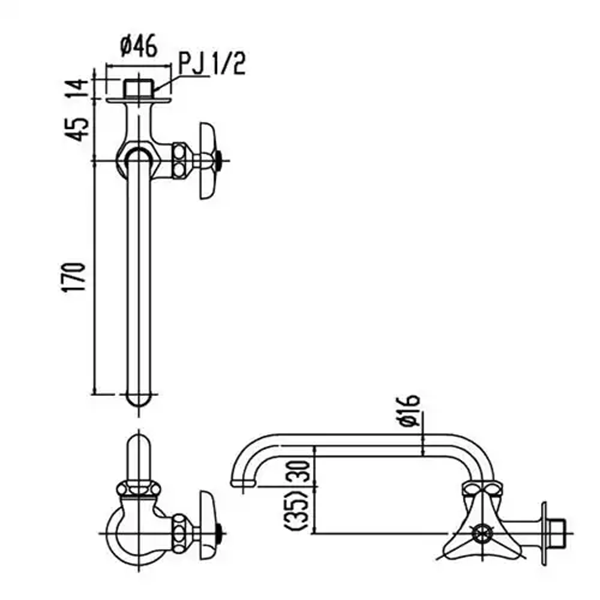 Vòi nước lạnh Inax LF-16-13