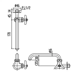 Vòi nước lạnh Inax LF-16-13