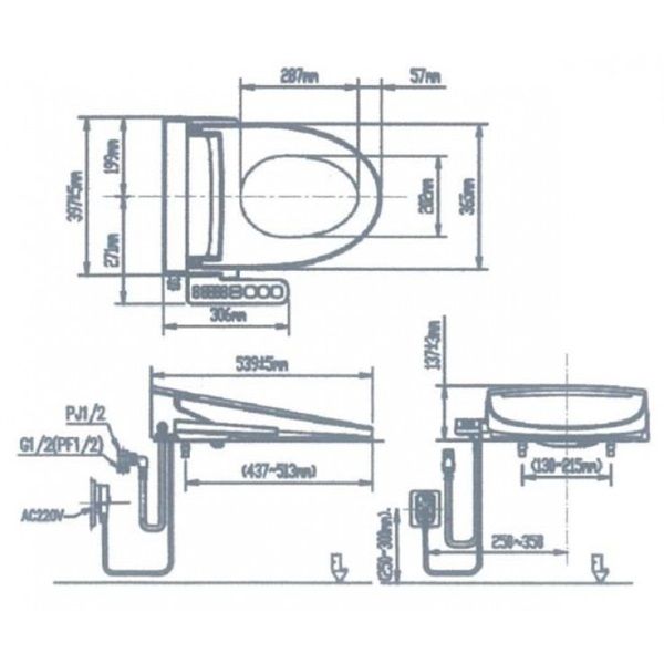 Nắp Bồn Cầu Điện Tử INAX CW-H20VN Shower Toilet