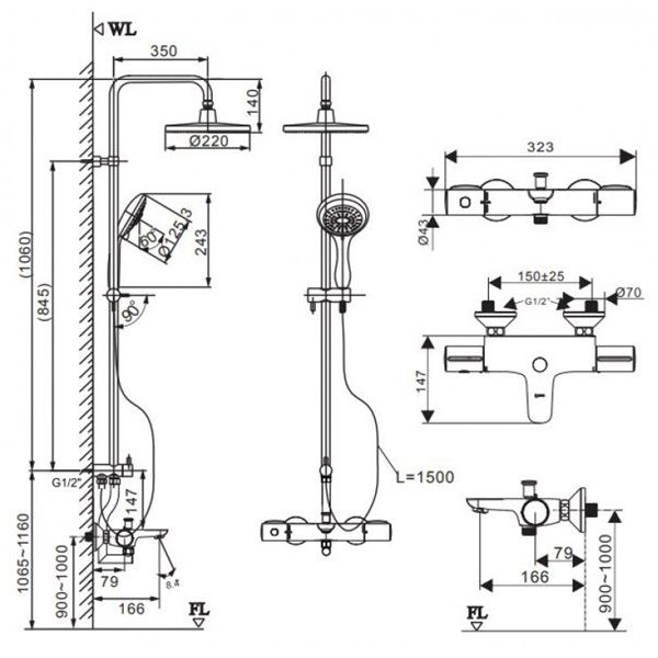 Sen tắm nhiệt độ Inax BFV-3415T-3C