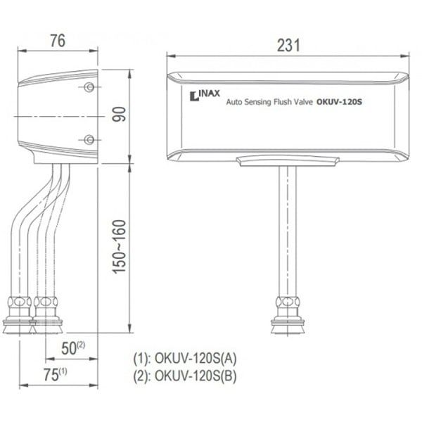 Van xả bồn tiểu Inax OKUV-120S(A)