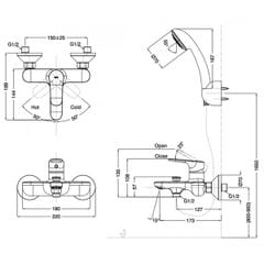 Sen tắm gắn tường Inax BFV-1403S-4C