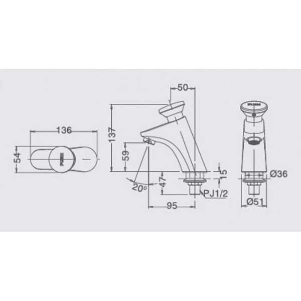 Vòi chậu nóng lạnh Inax LFV-P02B