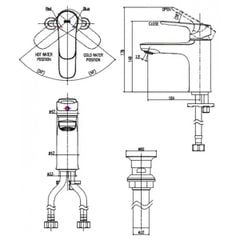Vòi chậu nóng lạnh Inax LFV-1402S-R