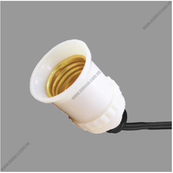 Đui đèn E27 loại di động có dây dài 20cm Nanoco NAE2720W/ NAE2720BK
