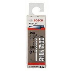Mũi khoan INOX HSS-Co 1mm (hộp 10 mũi) Bosch 2608585872