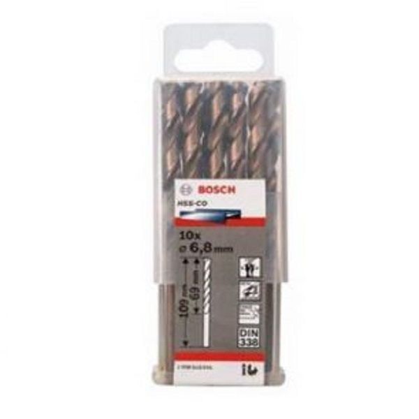 Mũi khoan INOX HSS-Co 6.8mm (hộp 10 mũi) Bosch 2608585891
