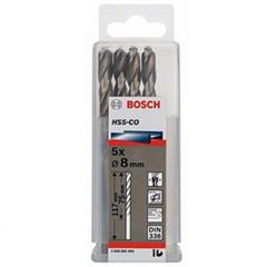 Mũi khoan INOX HSS-Co 8mm (hộp 5 mũi) Bosch 2608585894